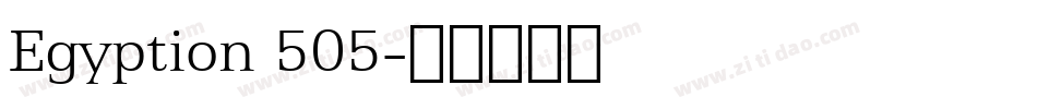 Egyption 505字体转换